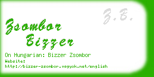 zsombor bizzer business card